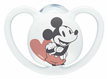 Nuk Πιπίλα Σιλικόνης Space Mickey Λευκό για 18-36 μηνών από το Designdrops