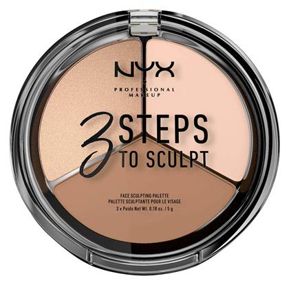 Nyx Professional Makeup 3 Steps To Sculpt Παλέτα Contouring Fair 15gr