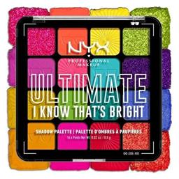 Nyx Professional Makeup Ultimate Shadow Palette I Know That's Bright Παλέτα με Σκιές Ματιών σε Στερεή Μορφή Πολύχρωμη
