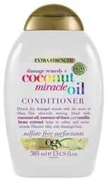 OGX Damage Remedy + Coconut Miracle Oil Conditioner Αναδόμησης/θρέψης για Όλους τους Τύπους Μαλλιών 385ml