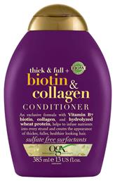 OGX Thick & Full + Biotin & Collagen Conditioner Όγκου για Όλους τους Τύπους Μαλλιών 385ml