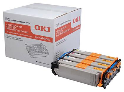 OKI 44968301 Γνήσιο Multipack Drum Laser Εκτυπωτή Κίτρινο/Κυανό/Ματζέντα/Μαύρο 4τμχ