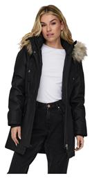 Only Μπουφάν Puffer Black/Beige