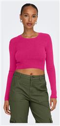 Only Γυναικείο Crop Top Μακρυμάνικο Fuchsia Purple