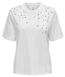 Only Γυναικείο T-shirt Λευκο