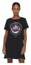 Only Καλοκαιρινό Mini T-shirt Φόρεμα Black Lotus