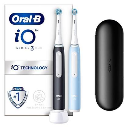 Oral-B iO 3 Duo Ηλεκτρική Οδοντόβουρτσα με Αισθητήρα Πίεσης και Θήκη Ταξιδίου από το Pharm24