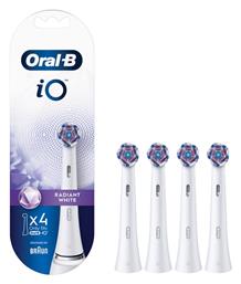 Oral-B iO Radiant Ανταλλακτικές Κεφαλές για Ηλεκτρική Οδοντόβουρτσα Λευκό 4τμχ