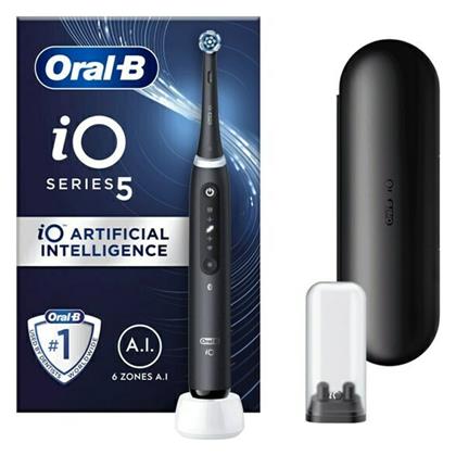 Oral-B IO Series 5 Ηλεκτρική Οδοντόβουρτσα με Αισθητήρα Πίεσης και Θήκη Ταξιδίου Black από το Pharm24