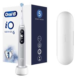 Oral-B iO Series 6 Ηλεκτρική Οδοντόβουρτσα με Χρονομετρητή, Αισθητήρα Πίεσης και Θήκη Ταξιδίου Gray Opal από το Pharm24