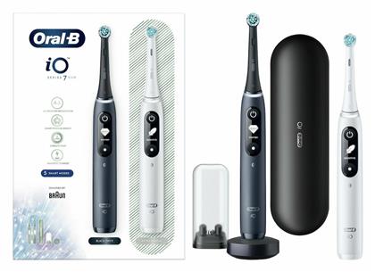 Oral-B IO Series 7 Duo Ηλεκτρική Οδοντόβουρτσα με Χρονομετρητή, Αισθητήρα Πίεσης και Θήκη Ταξιδίου White & Black από το Pharm24