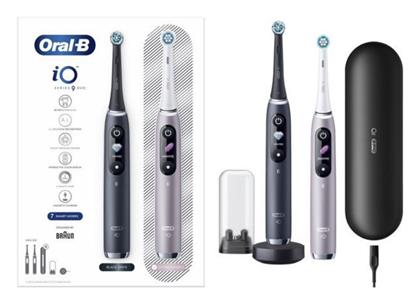 Oral-B IO Series 9 Ηλεκτρική Οδοντόβουρτσα με Χρονομετρητή, Αισθητήρα Πίεσης και Θήκη Ταξιδίου Duo Black Onyx & Rose Quartz από το Pharm24