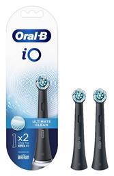 Oral-B iO Ultimate Clean Black Ανταλλακτικές Κεφαλές για Ηλεκτρική Οδοντόβουρτσα 319832 2τμχ