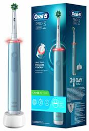 Oral-B Pro 3 3000 Ηλεκτρική Οδοντόβουρτσα με Χρονομετρητή και Αισθητήρα Πίεσης Blue & Cross Action από το Pharm24