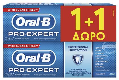 Oral-B Pro Expert Professional Protection Οδοντόκρεμα για Ευαίσθητα Δόντια , Ουλίτιδα , Πλάκα & Τερηδόνα 2x75ml από το Pharm24