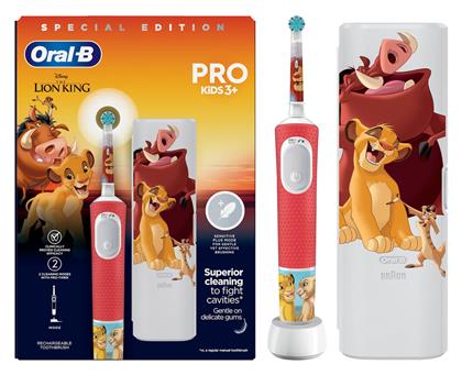 Oral-B Βασιλιάς Των Λιονταριών Ηλεκτρική Οδοντόβουρτσα για 3m+ Κόκκινο