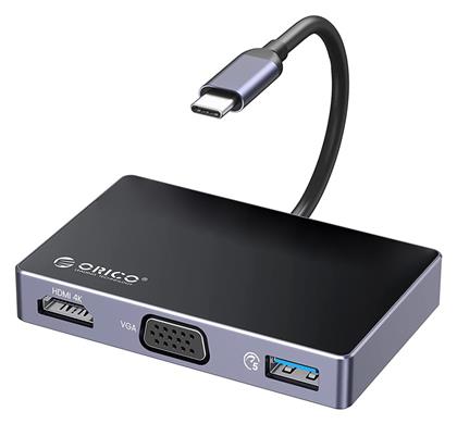 Orico USB-C Docking Station με HDMI 4K PD (DM-5P-BK-BP)