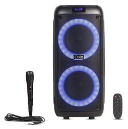 Osio Ηχείο Karaoke με Ενσύρματo Μικρόφωνο και Εφέ Φωτισμού σε Μαύρο Χρώμα