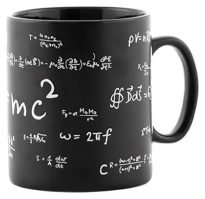 Out of the Blue Mathematics Για Μαθηματικά Μυαλά Κούπα Κεραμική Μαύρη 850ml