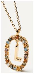 P D Paola Letter Collection ''L'' Κολιέ από Επιχρυσωμένο Ασήμι