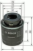 P7079 Φίλτρο Λαδιού Βιδωτό Bosch 03C115561B [1.4 TSI 2007-]