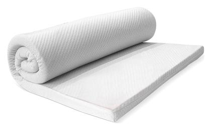 Palamaiki Ανώστρωμα White Comfort Μονό Memory Foam Eμποτισμένο με Αλόη , Αποσπώμενο Κάλυμμα & Λάστιχα Εφαρμογής 90x200x4εκ.