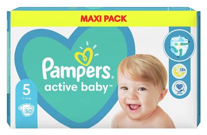 Pampers Active Baby Πάνες με Αυτοκόλλητο No. 5 για 11-16kg 50τμχ από το Pharm24