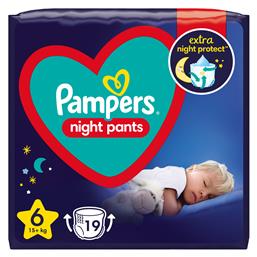 Pampers Night Pants Πάνες Βρακάκι No. 6 για 15+kg 19τμχ