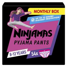 Pampers Ninjamas Girl Πάνες Βρακάκι για 27-43kg 54τμχ