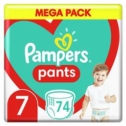 Pampers Pants Πάνες Βρακάκι No. 7 για 17+kg 74τμχ