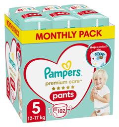 Pampers Premium Care Monthly Pack Πάνες Βρακάκι No. 5 για 12-17kg 102τμχ από το Pharm24