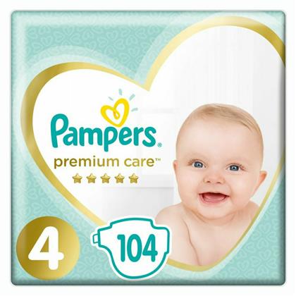 Pampers Premium Care Πάνες με Αυτοκόλλητο No. 4 για 8-14kg 104τμχ