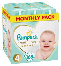 Pampers Premium Care Πάνες με Αυτοκόλλητο No. 4 για 9-14kg 168τμχ από το Pharm24