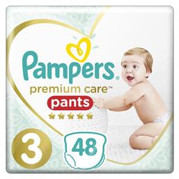 Pampers Premium Care Pants Πάνες Βρακάκι No. 3 για 6-11kg 48τμχ από το Pharm24