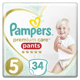 Pampers Premium Care Pants Πάνες Βρακάκι No. 5 για 12-17kg 34τμχ από το e-Fresh