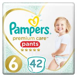 Pampers Premium Care Pants Πάνες Βρακάκι No. 6 για 15+kg 42τμχ