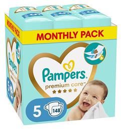 Pampers Premium Care Premium Care Πάνες με Αυτοκόλλητο No. 5 για 11-16kg 148τμχ από το Pharm24