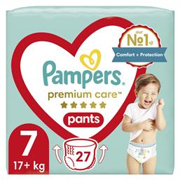 Pampers Premium Care Premium Care Pants Πάνες Βρακάκι No. 7 για 17+kg 27τμχ από το Pharm24