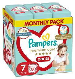 Pampers Premium Care Premium Care Pants Πάνες Βρακάκι No. 7 για 17+kg 80τμχ από το Pharm24