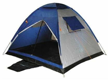 Panda Junior II Καλοκαιρινή Σκηνή Camping Igloo Μπλε για 3 Άτομα 205x135εκ.