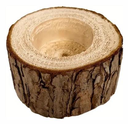 Panora Κηροπήγιο για Ρεσώ Ξύλινο σε Καφέ Χρώμα 6x6εκ.