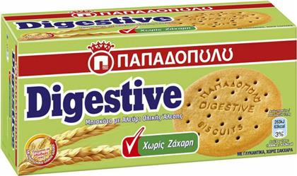 Παπαδοπούλου Μπισκότα Digestive Ολικής Χωρίς Ζάχαρη 250gr