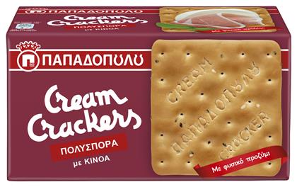 Παπαδοπούλου Crackers Cream Πολυσπορα Με Quinoa 195gr