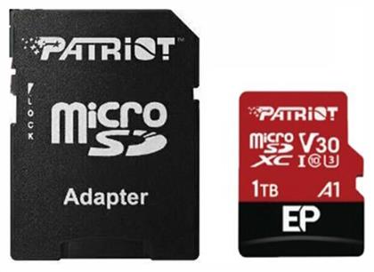 Patriot EP Series microSDXC 1TB Class 10 U3 V30 A1 UHS-I με αντάπτορα