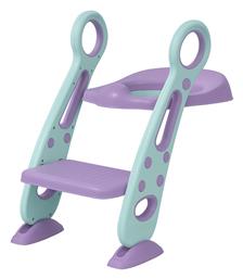 Παιδικό Κάθισμα Τουαλέτας με Εύκαμπτη Επιφάνεια, Χερούλια και Σκαλοπάτι Πράσινο