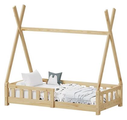Παιδικό Κρεβάτι Montessori Μονό Μπεζ για Στρώμα 70x140cm