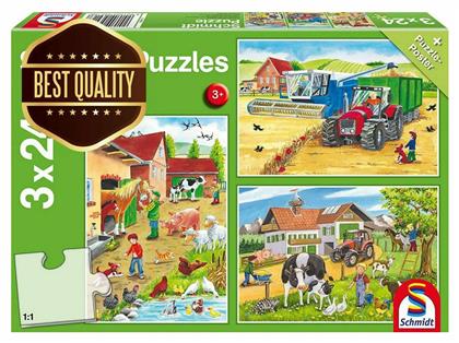 Παιδικό Puzzle Farm 24pcs για 3+ Ετών Schmidt Spiele από το Plus4u