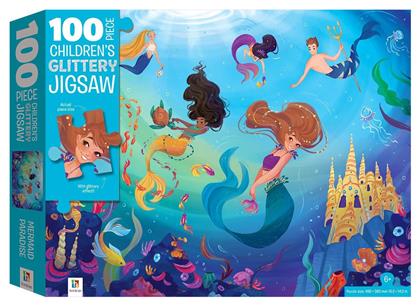 Παιδικό Puzzle Mermaids Glittery 100pcs για 5+ Ετών Hinkler από το Toyscenter