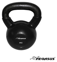 Pegasus Kettlebell Βινυλίου 4kg Μαύρο