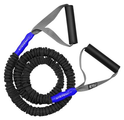 Pegasus Λάστιχο Γυμναστικής Σωληνωτό Πολύ Σκληρό με Λαβές Μαύρο 0.29m